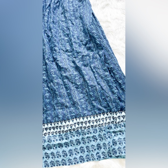 NWT Faherty Gracie Maxi Dress Blue Bali Bloom Linen - Size XS - Picture 4 of 7